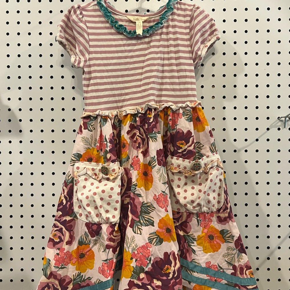 Matilda Jane Pink Striped Floral Dress